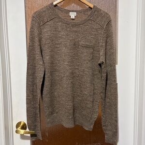 Club Monaco Alpaca Linen Blend Taupe Crewneck Sweater